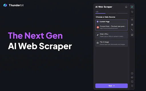 Thunderbit: AI Web Scraper – I-extract ang Data sa Excel nang Mabilis - Screenshot 1