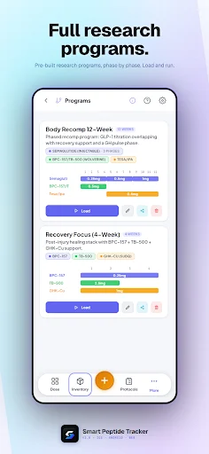 I-download ang Smart Peptide Tracker – Subaybayan ang Iyong Progress - Screenshot 3