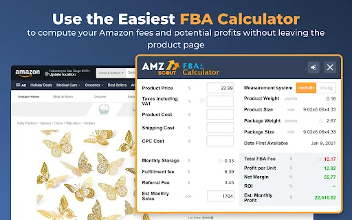 Amazon FBA Calculator Free – Kalkulahin ang Profit ng Iyong Negosyo - Screenshot 1