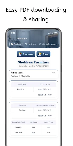 FurniQuote: Pinakamahusay na App para sa Quotation at Billing ng Muwebles - Screenshot 6