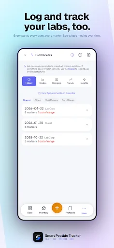 I-download ang Smart Peptide Tracker – Subaybayan ang Iyong Progress - Screenshot 5