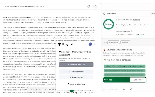 Duey.ai Humanizer at Auto Typer: Pabilisin ang Pagsusulat Mo - Screenshot 1