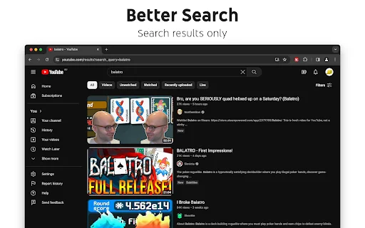 Control Panel for YouTube: I-customize ang Iyong YouTube Experience - Screenshot 3