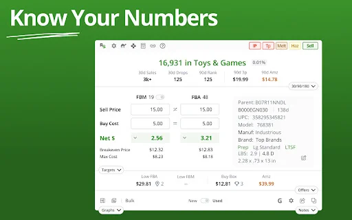 RevSeller: Ang Pinakamahusay na Tool para sa Amazon Sellers - Screenshot 1