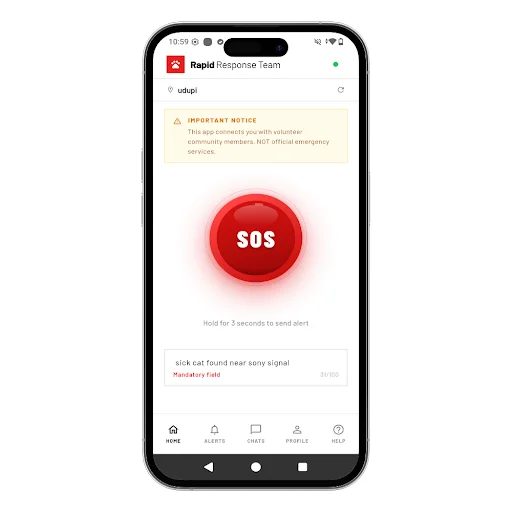 I-download ang Rapid Response – SOS Alerts para sa mga Hayop - Screenshot 4