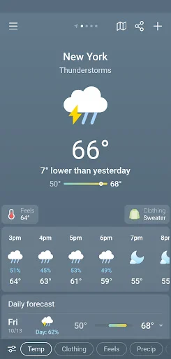 I-download ang Weather & Clima – Tumpak na Weather App Ngayon - Screenshot 10