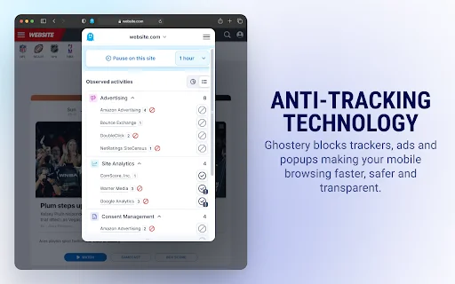 Ghostery AdBlocker: Pinakamabilis na Ad at Tracker Blocker – I-download - Screenshot 4