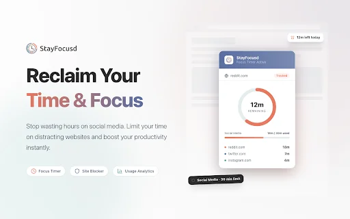StayFocusd: Palakasin ang Produktibidad – I-download sa Chrome - Screenshot 1
