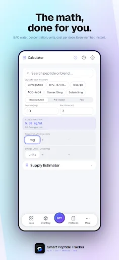 I-download ang Smart Peptide Tracker – Subaybayan ang Iyong Progress - Screenshot 8
