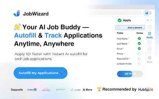 JobWizard: AI Autofill para sa Job Applications – I-download Ngayon - Screenshot 1