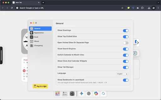 Mac New Tab: Gawing Estilo macOS ang Iyong Browser – I-download - Screenshot 3
