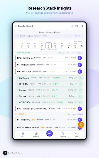 I-download ang Smart Peptide Tracker – Subaybayan ang Iyong Progress - Screenshot 15
