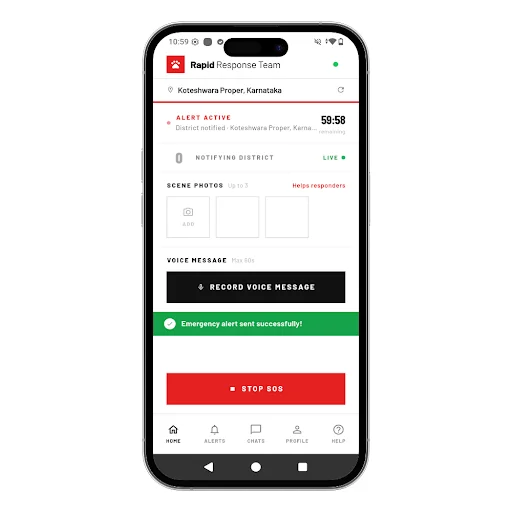 I-download ang Rapid Response – SOS Alerts para sa mga Hayop - Screenshot 5