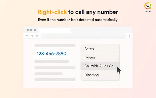 Quick Call by Callyzer: Tumawag Mula sa Chrome Browser - Screenshot 3