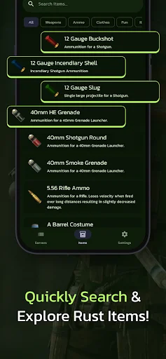 RustHub: Rust Servers & Items – Pinakamahusay na Rust Tool App - Screenshot 4