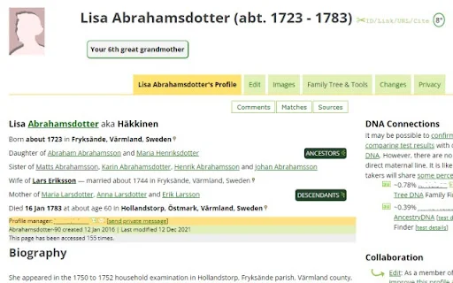 I-download ang WikiTree Browser Extension – Genealogy Tools - Screenshot 1