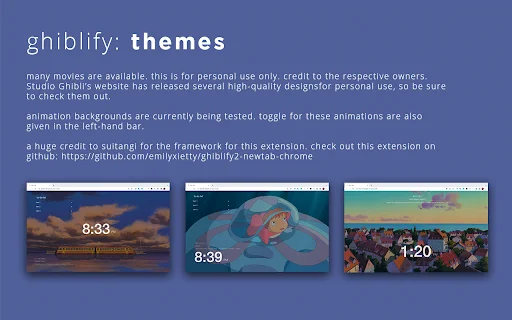 Ghiblify: Gawing Aesthetic ang Iyong Chrome New Tab – Download Na! - Screenshot 5