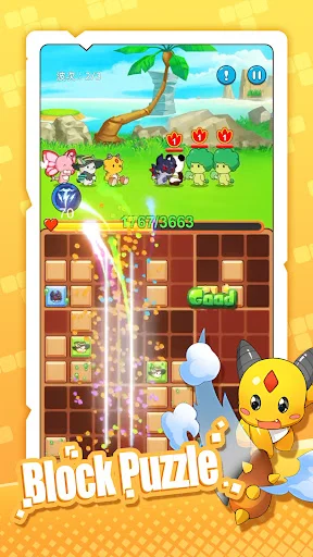 I-download ang Block Puzzle : Cubemon – Masayang Puzzle Game - Screenshot 1