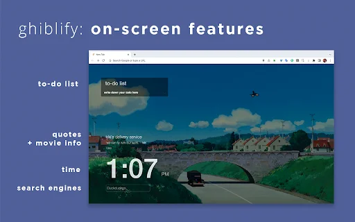Ghiblify: Gawing Aesthetic ang Iyong Chrome New Tab – Download Na! - Screenshot 2