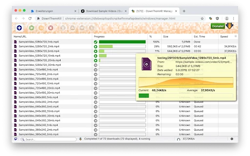 DownThemAll! Para sa Chrome – Mabilis na Bulk Downloader - Screenshot 1