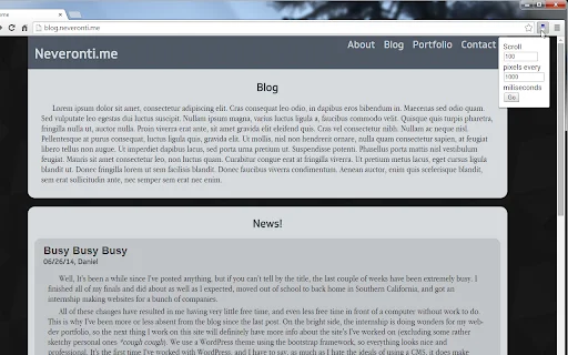 Simple Autoscroll: Awtomatikong Pag-scroll para sa Chrome Browser - Screenshot 1