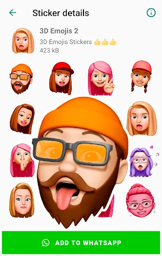 I-download ang Funny Emojis Stickers – Mga Cute na Sticker para sa WhatsApp - Screenshot 18