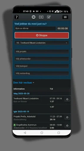 I-download ang Seven Time – App para sa Time Recording at Invoicing - Screenshot 3