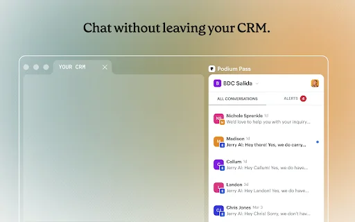 Podium Pass: I-streamline ang Customer Messaging sa Chrome - Screenshot 1