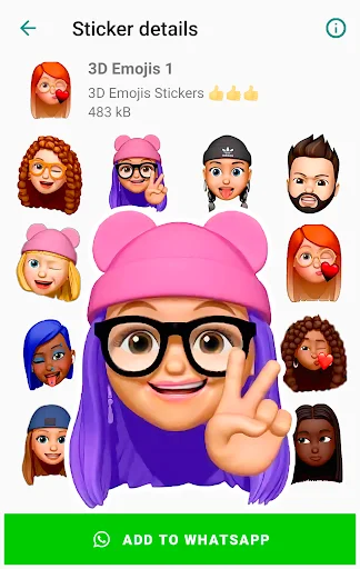 I-download ang Funny Emojis Stickers – Mga Cute na Sticker para sa WhatsApp - Screenshot 1